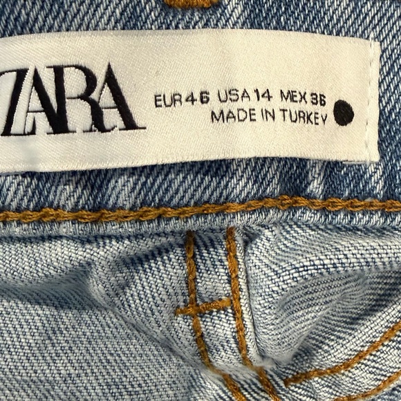Zara The New Slim Light Blue Jeans Size 14 - Picture 9 of 9